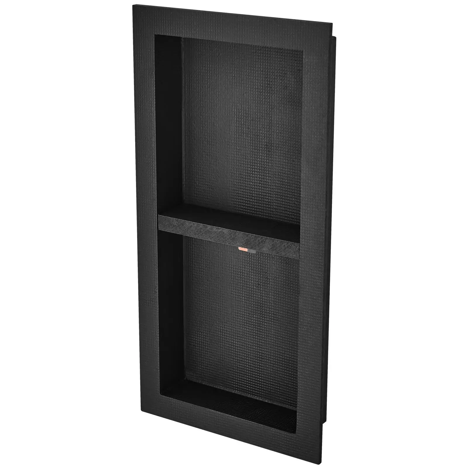 16 x 32 Inch for shower Niche Double Shelf Recessed Wall Insert Bathroom Storage Organizer Black Sealed Waterproof for tile Ready Corner Soap Holder