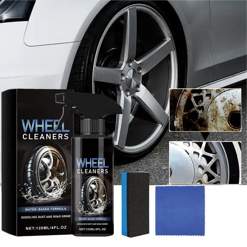 Car Wheel Cleaner Spray 120ml Portable Tire Cleaner Wheel Care Convenient Car Cleaner Spray For Cars Trucks SUVs