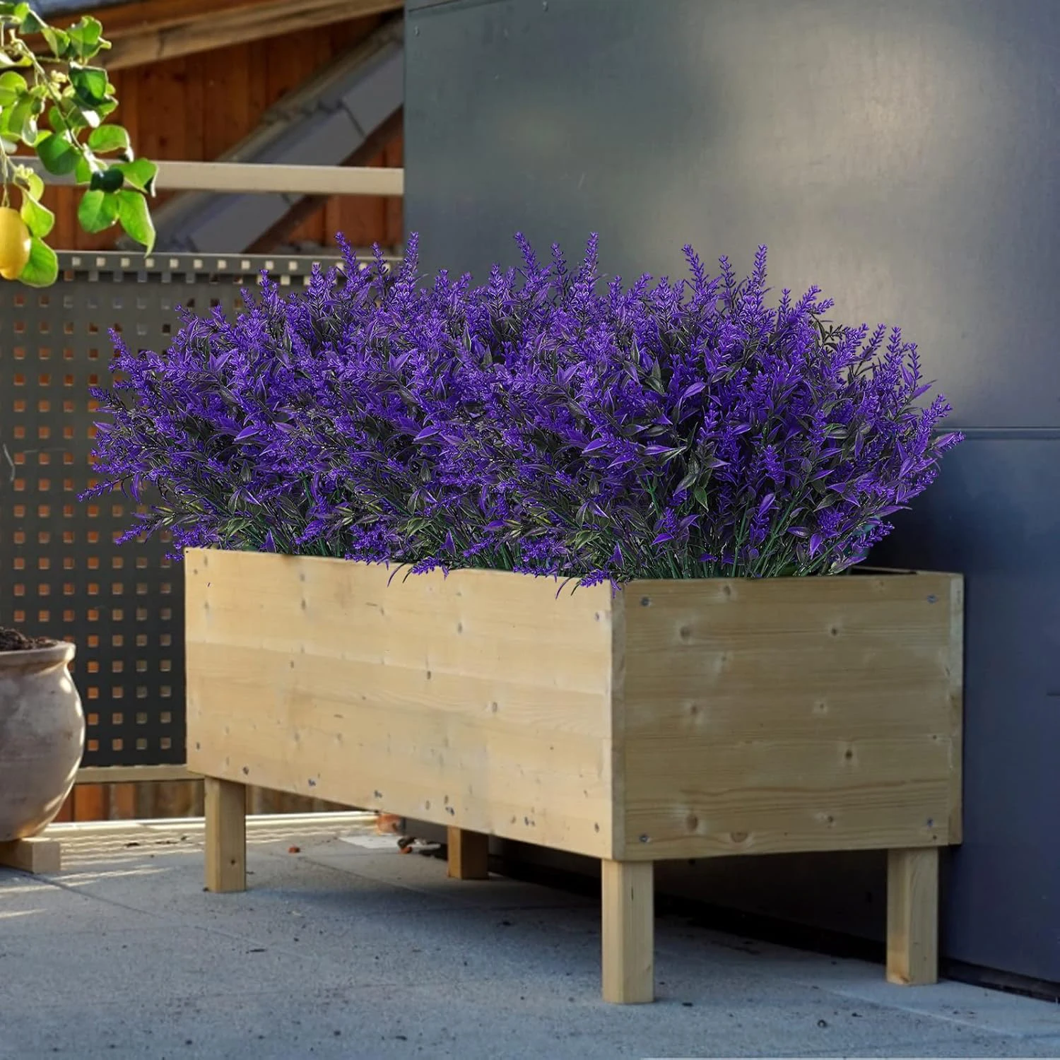 Künstliche Blumen Plastik-Lavendel Kunstpflanzen Gras Hochzeit Heim Zimmer Garten Dekoration DIY Geschenke Fotografie-Requisiten Outdoor Bonsai
