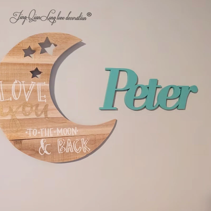 Connected Wood LettersCustom Wood Family NameSignPersonalized Last Name Wall Sign  Wooden Name Sign  Laser Cut Decor  Name plate