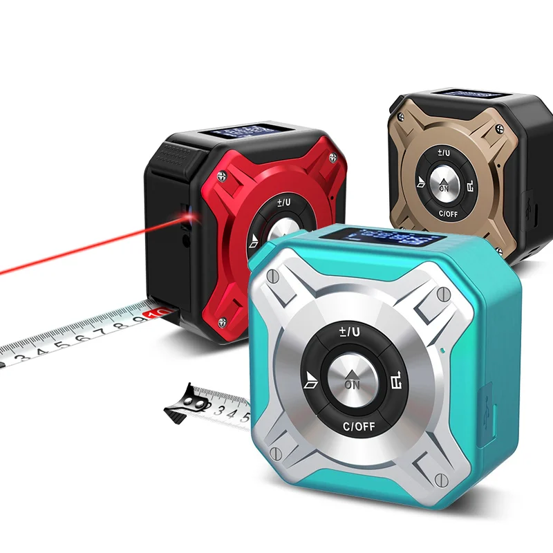 2026 Nohawk Digital Tape Measure Rechargeable Laser Measure Distance   2 in 1 Laser Tape Measure