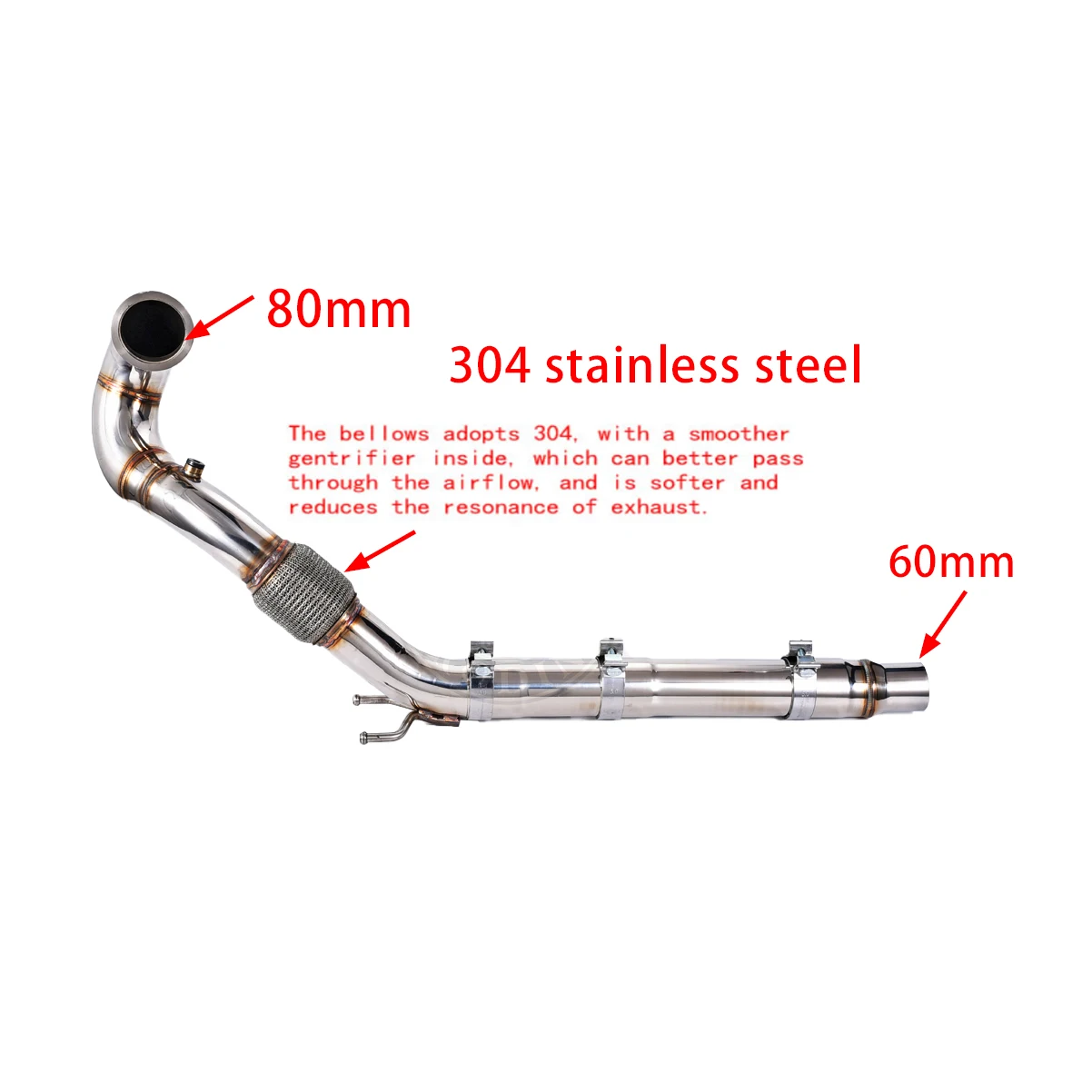 Downpipe for EA888  MK7 MK7.5 Golf / Skoda RS 5E TFSI / A3 1.8T 2.0T / Golf Mk7 mk8  FOR VW Golf mk7 mk7.5 mk8 2.0T GTI 2014+