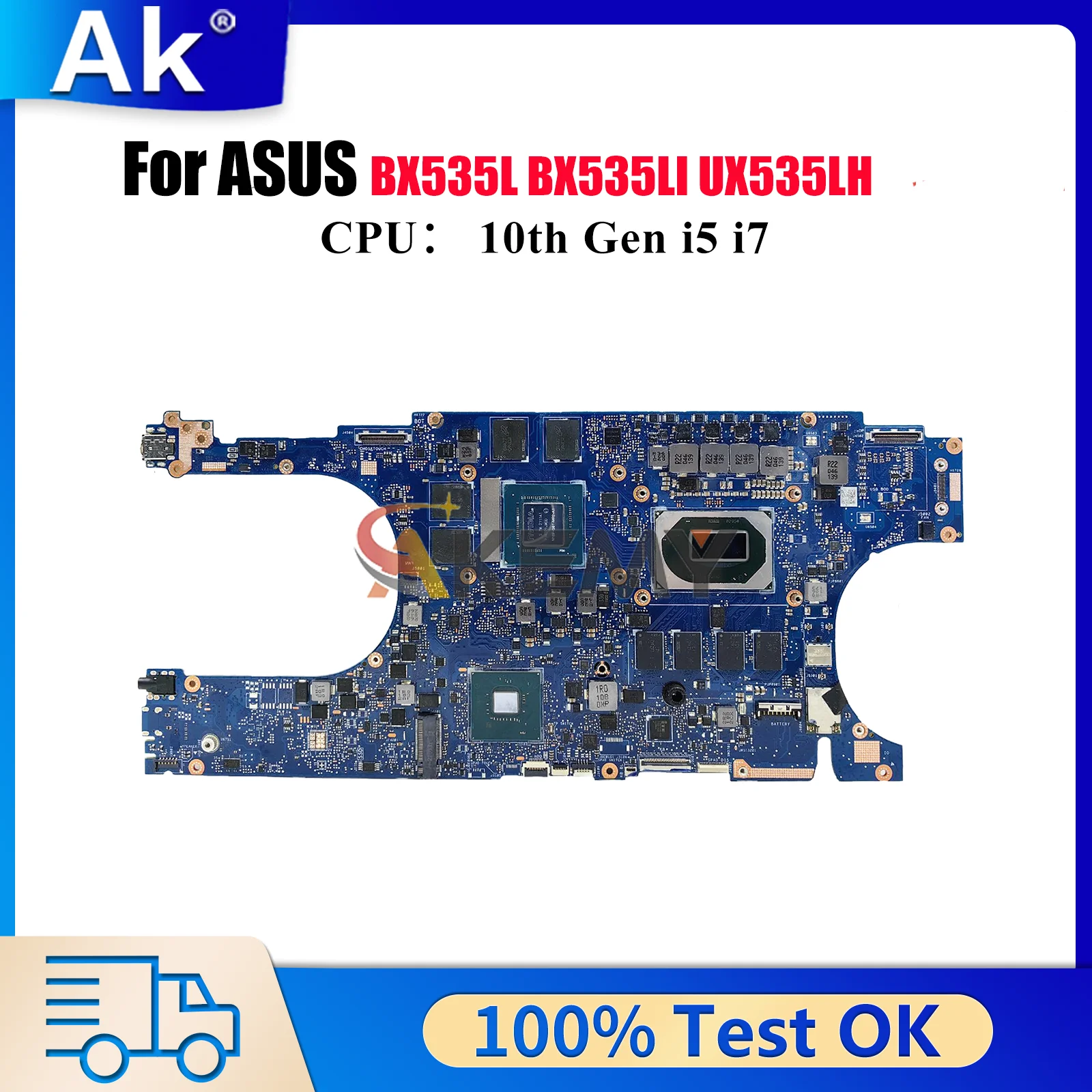 

UX535LH Материнская плата для ноутбука ASUS ZenBook UX53Li BX535L UX53LH BX535LH BX535LI UX535 Материнская плата для ноутбука с 10-го поколения i5 i7