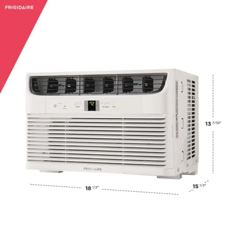Smart window air conditioner dehumidifier for apartment/dorm/small rooms, white ABS plastic, 6, 000 BTU, cools up to 250 sq. ft