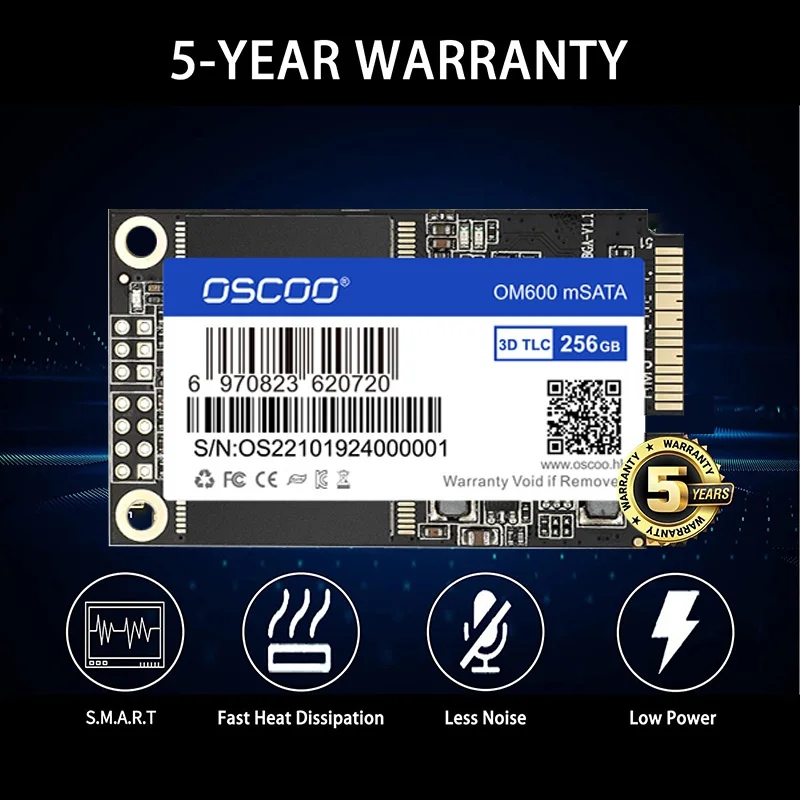 OSCOO-unidad de estado sólido mSATA SSD SATA3, 16GB, 32GB, 64GB, 128GB, 256GB, 512GB, 1TB, HD, para portátiles, Notebook, 3D, NAND