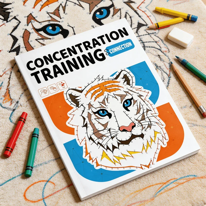 Children's Connection Drawing Book 48 Types of Point Drawing Diagrams Fun Activity Pen Control Training Color Page Drawing Book