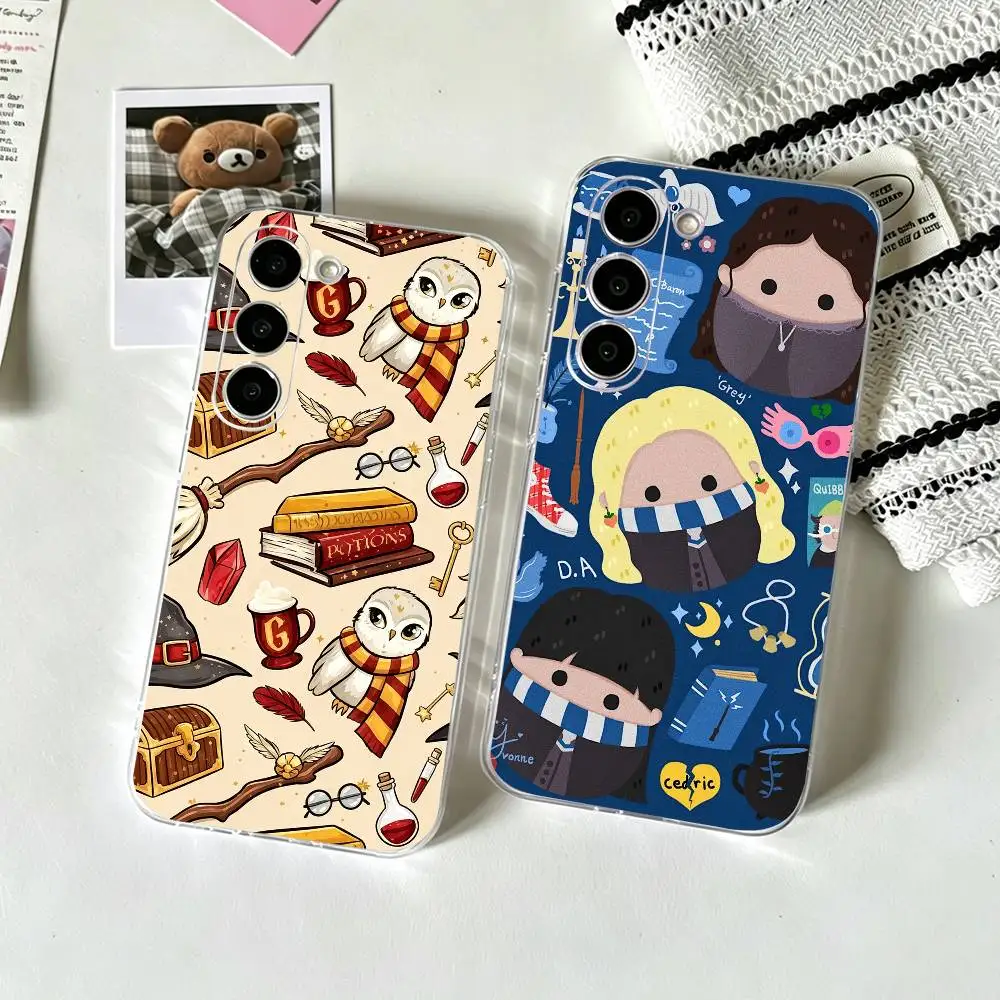 Funda Transparente para Teléfono con Diseño de Varita Mágica de Harry Potter para Samsung A10, 12, 20, 21S, 30, 31, 40, 50, 51, 52, 70, 71