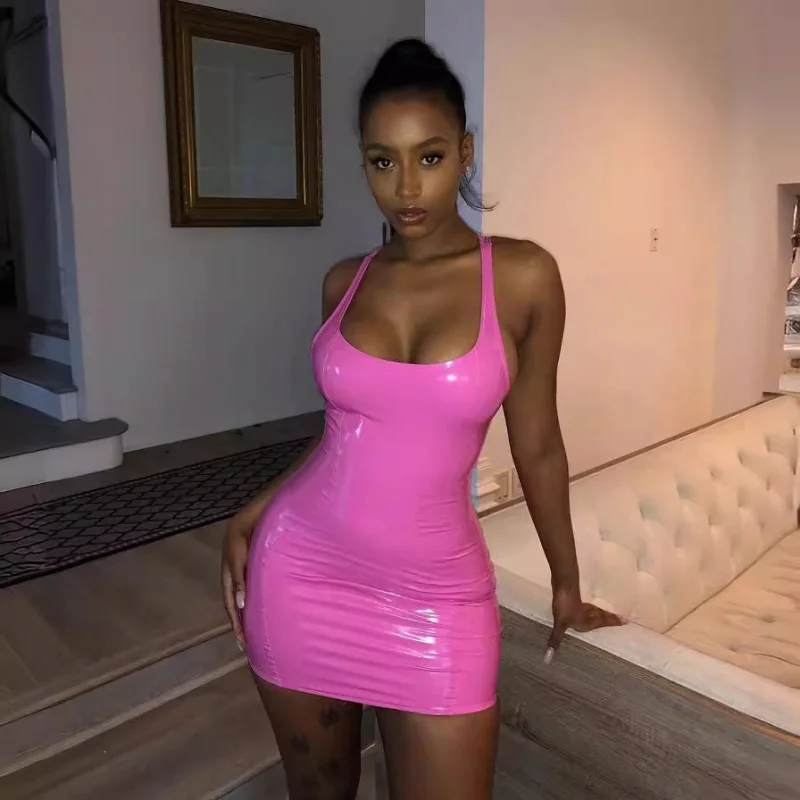 Summer New European - American Style Sexy Sleeveless Hip - hugging Skirt Dress for Women's Nightclub and Party