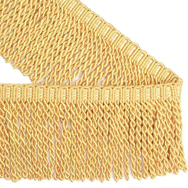 6m/bag Bullion Fringe Trim Home Decorative Curtain Braid Tassel Fringe for Sewing DIY Clother Bag Sofe Accessories Lace Fabric