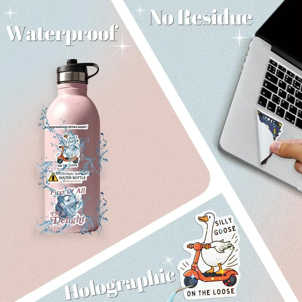 200 قطعة من ملصقات PVC المضحكة على شكل حيوانات كرتونية جمالية يمكنك صنعها بنفسك ملصق جرافيتي لأجهزة الكمبيوتر المحمول وزجاجة المياه ومجلة الهاتف #3