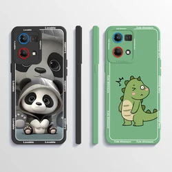 For OPPO Reno 7 4G Case CPH2363 Cute Panda Cover Liquid Soft Silicone Funda For OPPO F21 Pro CPH2461 Coque F21s Pro 4G TPU Case