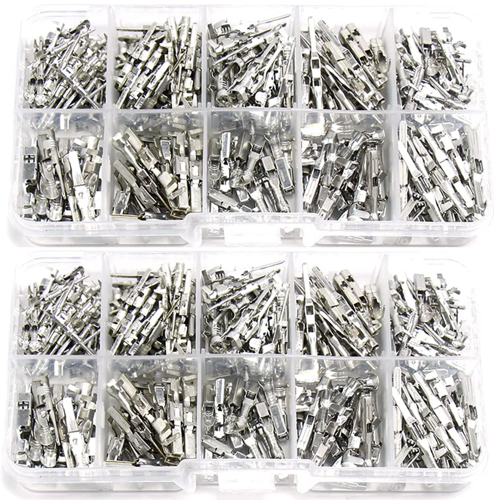 290Pcs Cable Lugs Connectors Flat Plugs Electrical Terminal Cable Plug Wire Connector Male Female Crimp Pins Terminal For Cars