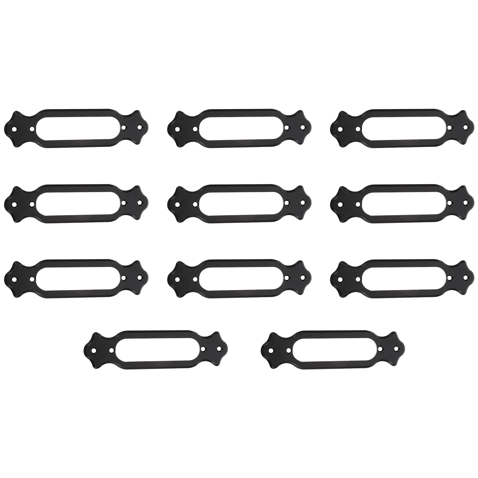 

10 Pcs Framed Pickup Guitar Accessories Cover Frames Single Coil Sound Black Single-coil