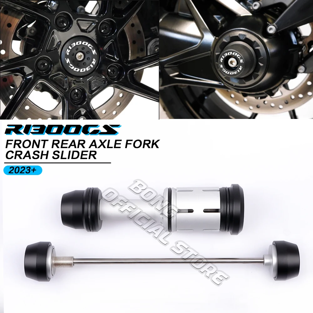 For BMW R1300GS Axle Fork Crash Slider Front Rear Wheel Hub Frame Protector GS R1300 2023 2024 2025