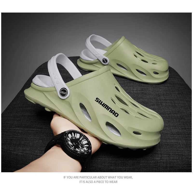 2024 Men's Summer Outwear Anti Slip Lightweight Driving Hole Shoes Men's Sports and Leisure Beach Fishing Sandals image 5