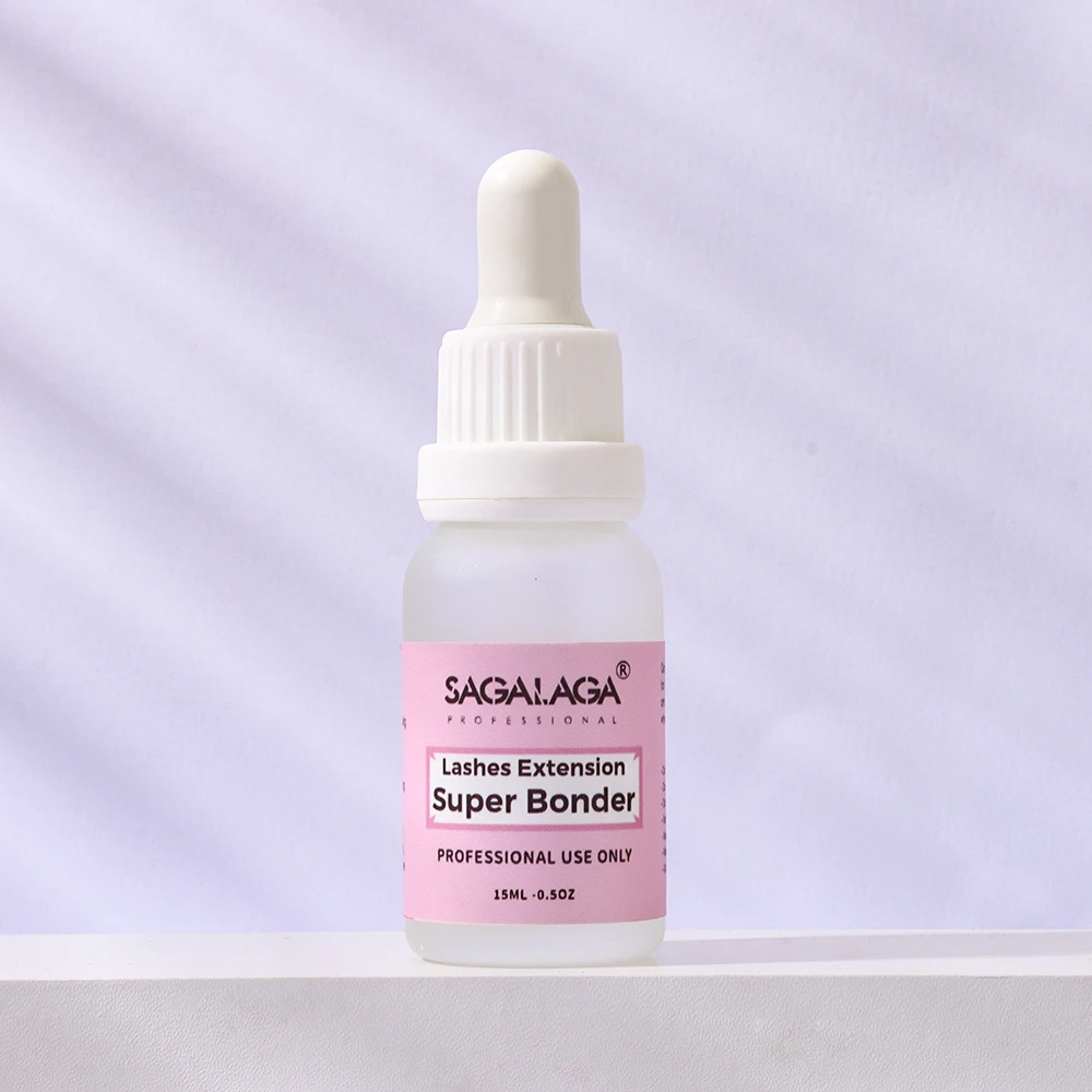 

Super Bonder for Eyelash Extensions Glue Accelerator Lash Sealant Long Lasting Waterproof Dropper Bottle 15ml Custom Label