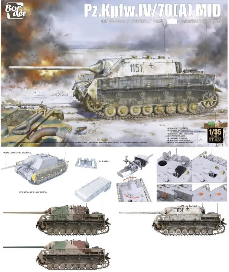 Border Pz Kpfw.IV L/70 A Mid Pordução Modelo Kit, BT-028, 1 35