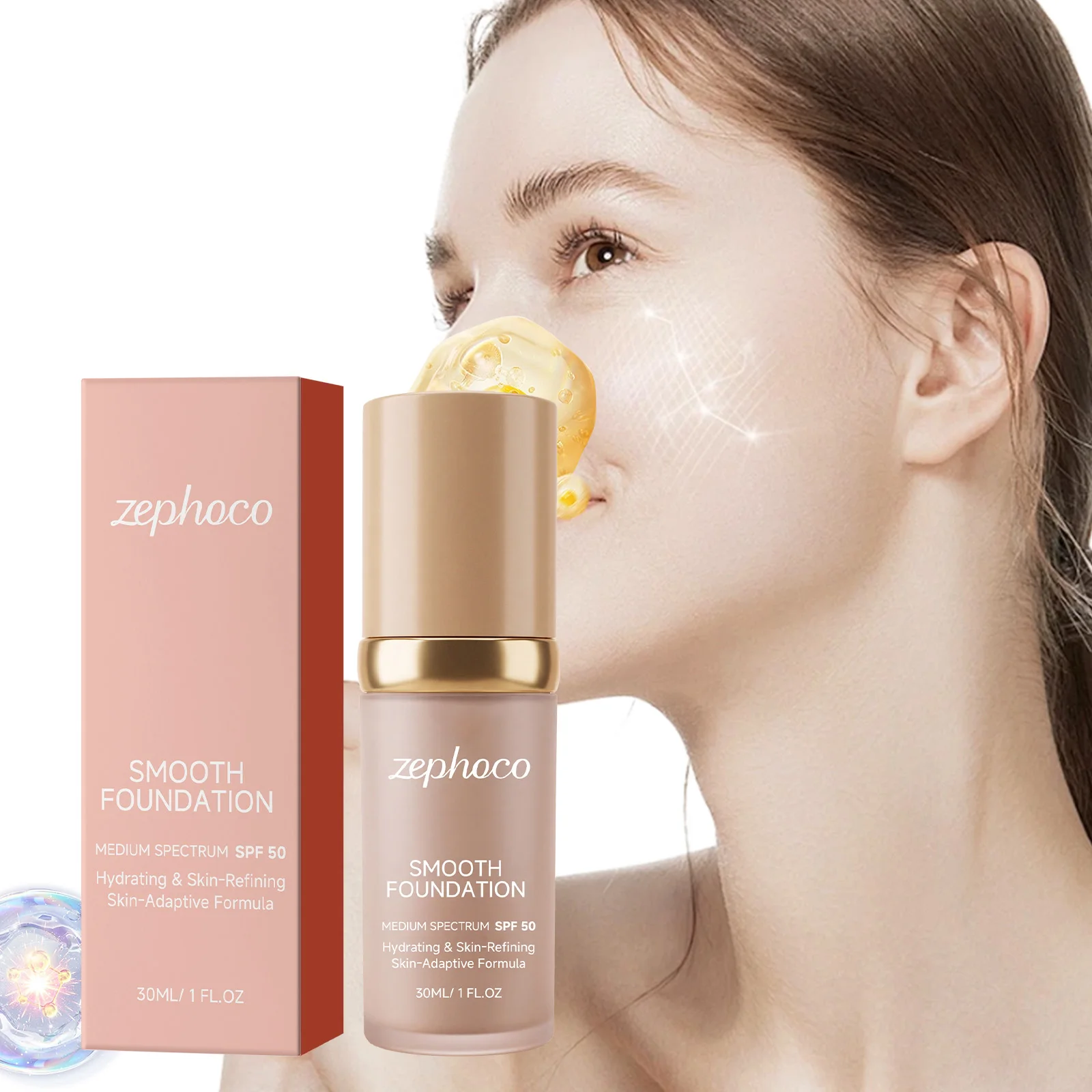 Temperature-Adaptive Foundation - Hydrating, Lightweight Texture, Natural Finish, Daily Wear and Portable Convenience