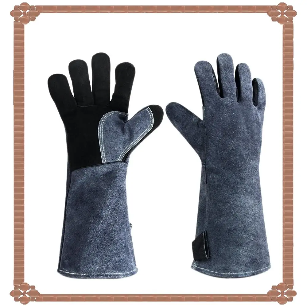 

24-Hour Delivery Garden Gloves Leather Welding Gloves For Mig/Stick Welders, Heat Resistant Gloves For BBQ/Fireplace