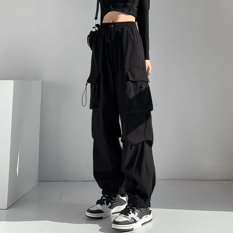 

Harajuku Oversized Cargo Parachute Pants Women Streetwear Vintage Y2k Hip Hop Wide Leg Joggers Baggy Sweatpants