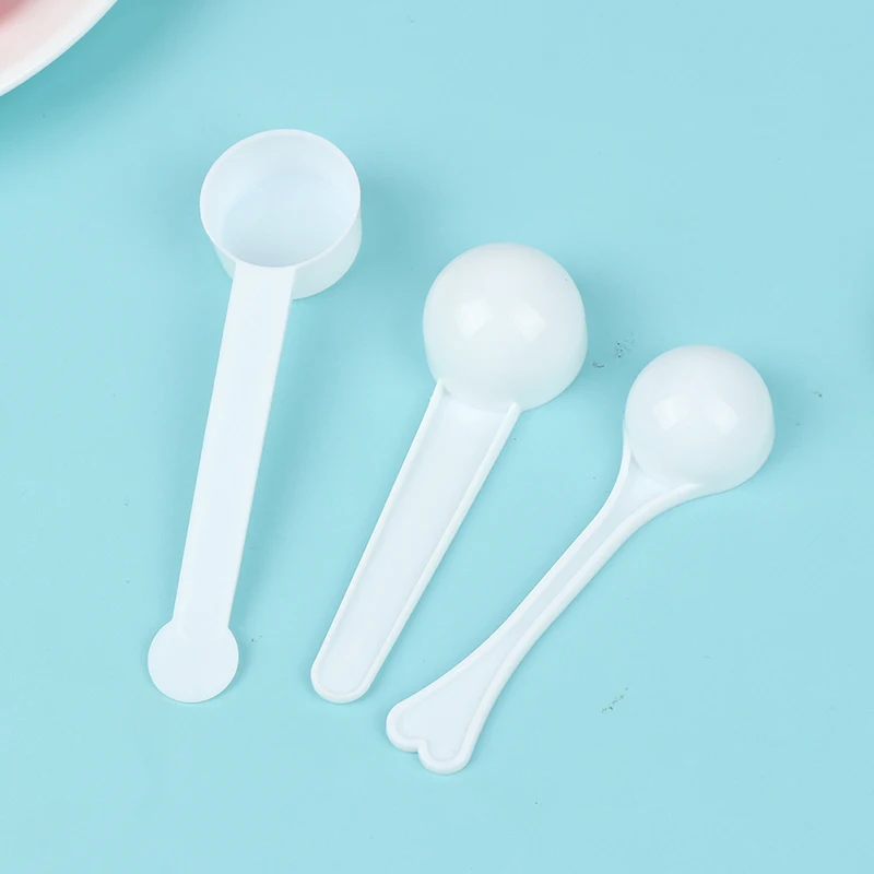Hot Sale 10Pcs 1g 3g 5g 10g Measuring Plastic Scoop Scale Spoons Milk Powder Supplement Container Kitchen Gadgets