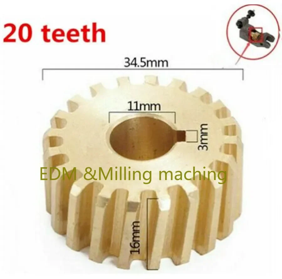 

Turret Milling Machine CNC Part B08 Feed Copper Worm The Mill Gear For Bridgeport Mill Tool