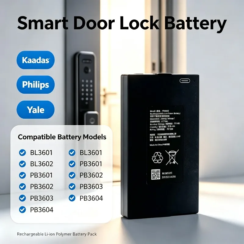Applicable to Kaadas Philips Yale Door Lock Batteries BL3601/3602/PB3604/03/02/01