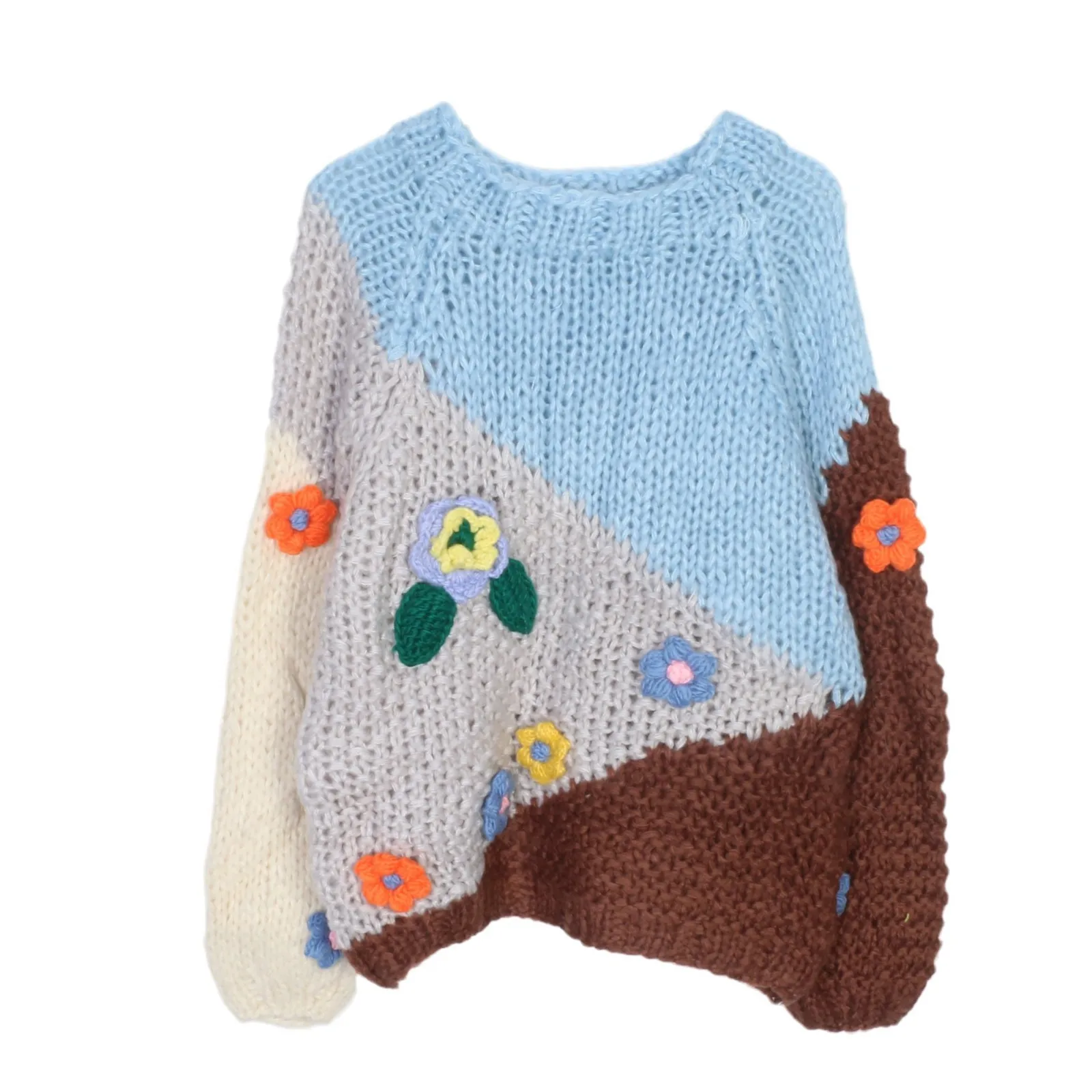 

Women's Loose Knitted Sweater Faionable Autumn Winter Thiened Woolen Base Layer Turtlene Sli Overhead Top