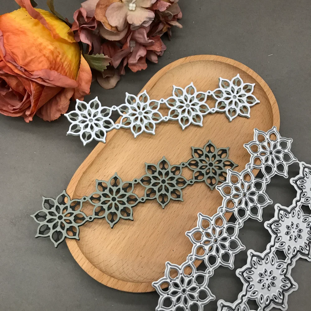 1pcs metal cutting dies cut die mold Two strips of lace Scrapbook paper craft blade punch stencils dies