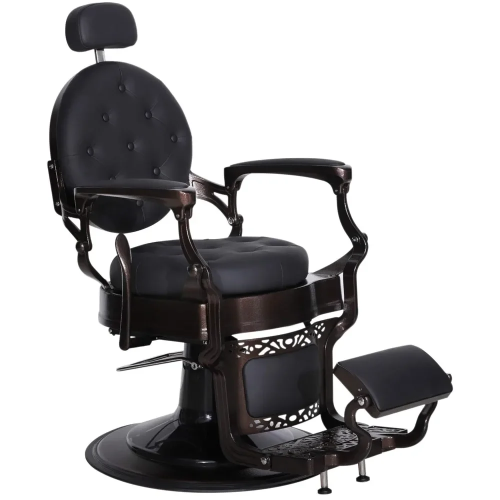 

Vintage Barber Chair - Heavy Duty Hydraulic Recline Styling Chair for Salon/Spa, Metal Beauty Equipment 3849"​