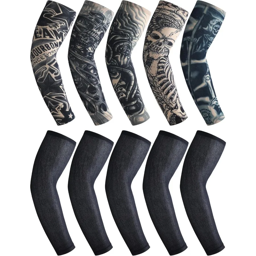 

Boao 20-częściowy временный рукав для татуировки для мужчин и женщин, рукава с защитой от УФ-солнца, компрессионные рукава для занятий спортом, велоспортом, рыбалки O