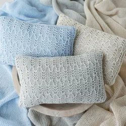 2023 newborn knit fabric pillow and wrap for baby photography props