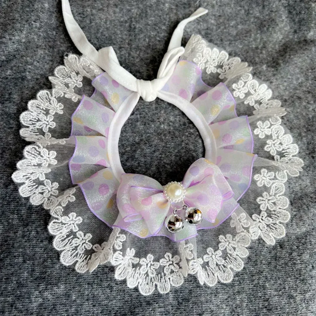 Cat Dog Bibs Collar Floral Emb - đánh giá và giá Dog Bandana Scarf