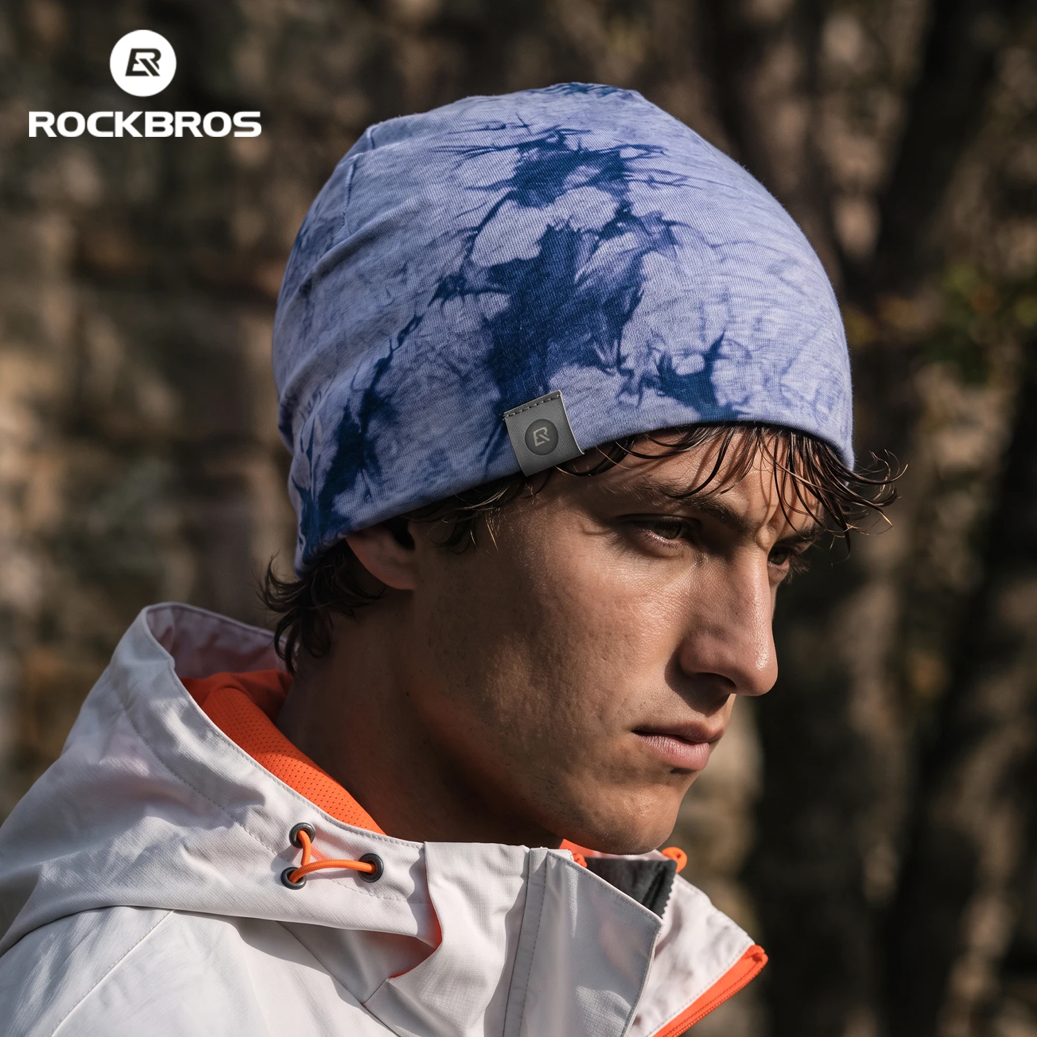 ROCKBROS Cycling Warm Hat Lightweight Windproof Double-Sided Wear Outdoor Sports Hat Moisture Wicking Thermal Hiking Beanie