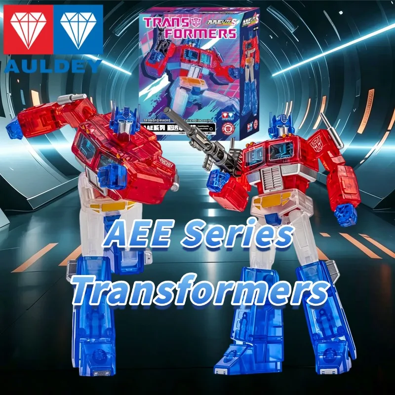 

AULDEY AAE Series Clear Version Optimus Prime Limited Collectible Figure, Color Transparent G1 Style Model Toy for Gift