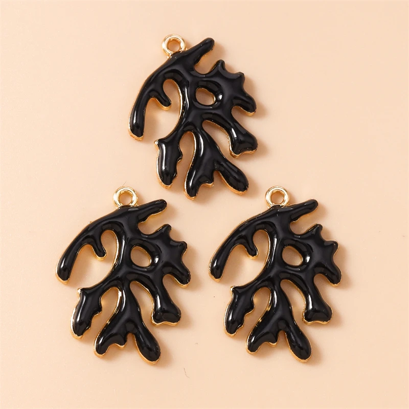 20 Stück 20 x 27 mm niedliche Emaille-Meereslebewesen-Korallen-Charms-Anhänger für Schmuckherstellung, Halskette, Ohrringe, Armband, DIY-Bastelzubehör – Detail 10