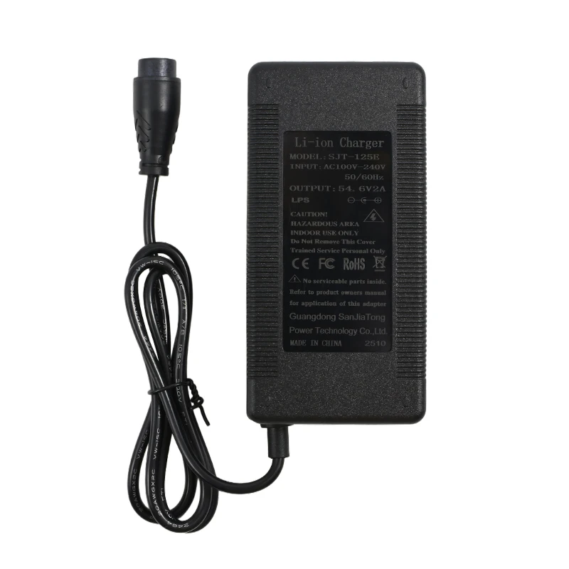 شاحن بطارية ليثيوم أيون 53.6 فولت 2 أمبير 13S 48 فولت لشاومي 4 برو plus/4pro max/Segway-ninebot ZT3 pro/Navee S65/Navee N65i/Mi4 Ultra