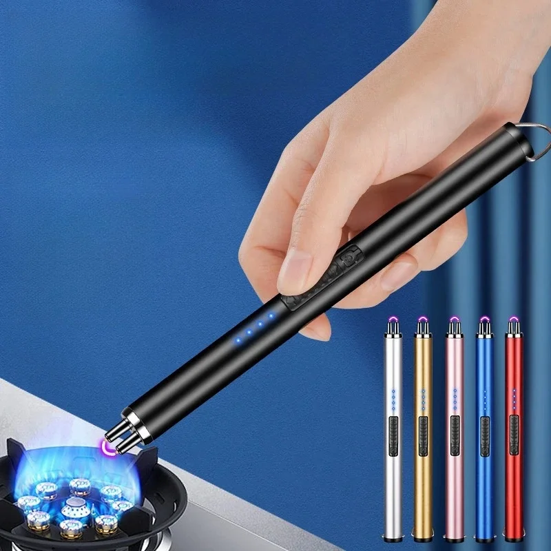 

New Pulse Plasma Single Arc USB Charging Windproof Metal Flameles Kitchen Gas Stove Outdoor Camping Barbecue Cigar Ignition Tool