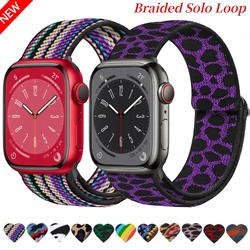 Nylon Braided Loop Strap For Apple Watch 10 9 8 7 46mm 42mm 45mm 41mm Bracelet Belt iWatch Ultra 2 49mm 6 5 4 SE 44mm 40mm Band