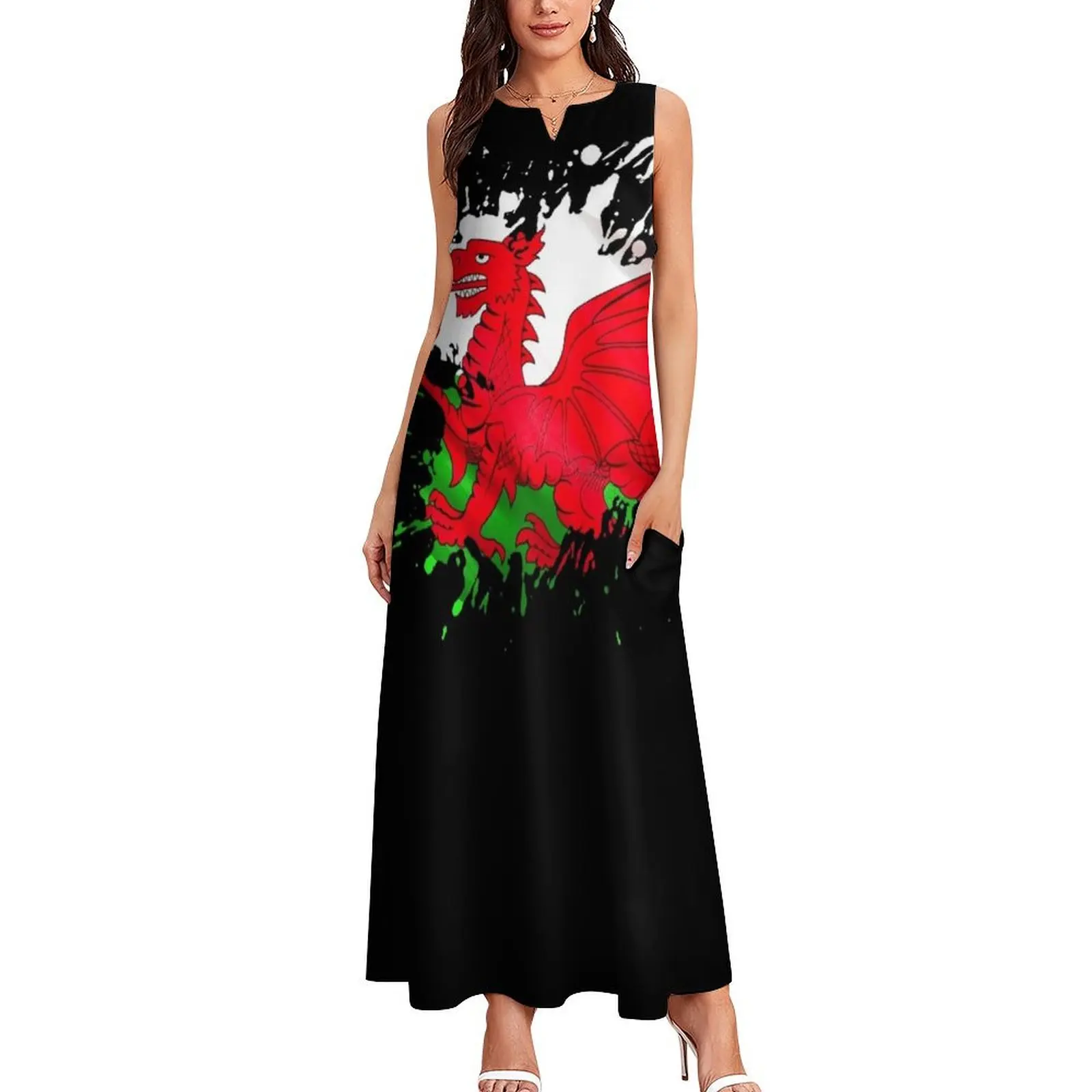 Wales Flag Long Dress Clothing luxury dress women party dresses Beachwear