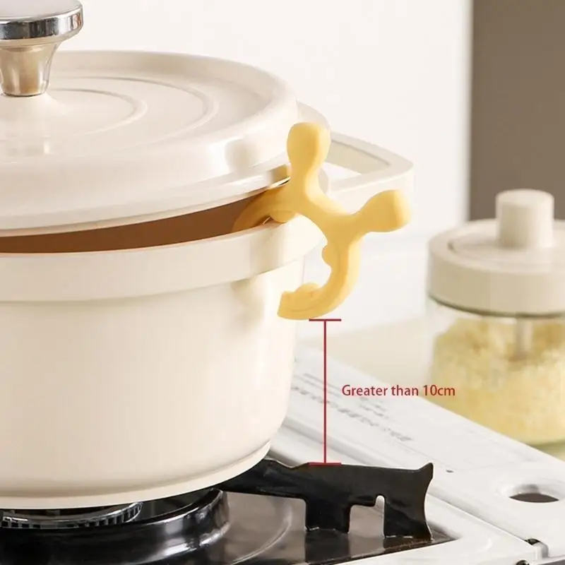 77JF Slip Provo Kitchen Spatula Rack Rack à prova calor Silicone Rest para fogão fácil limpar