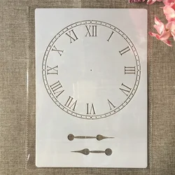 A4 29cm Clock Dial Point DIY Layering Stencils Wall Painting Scrapbook Coloring Embossing Album Decorative Template