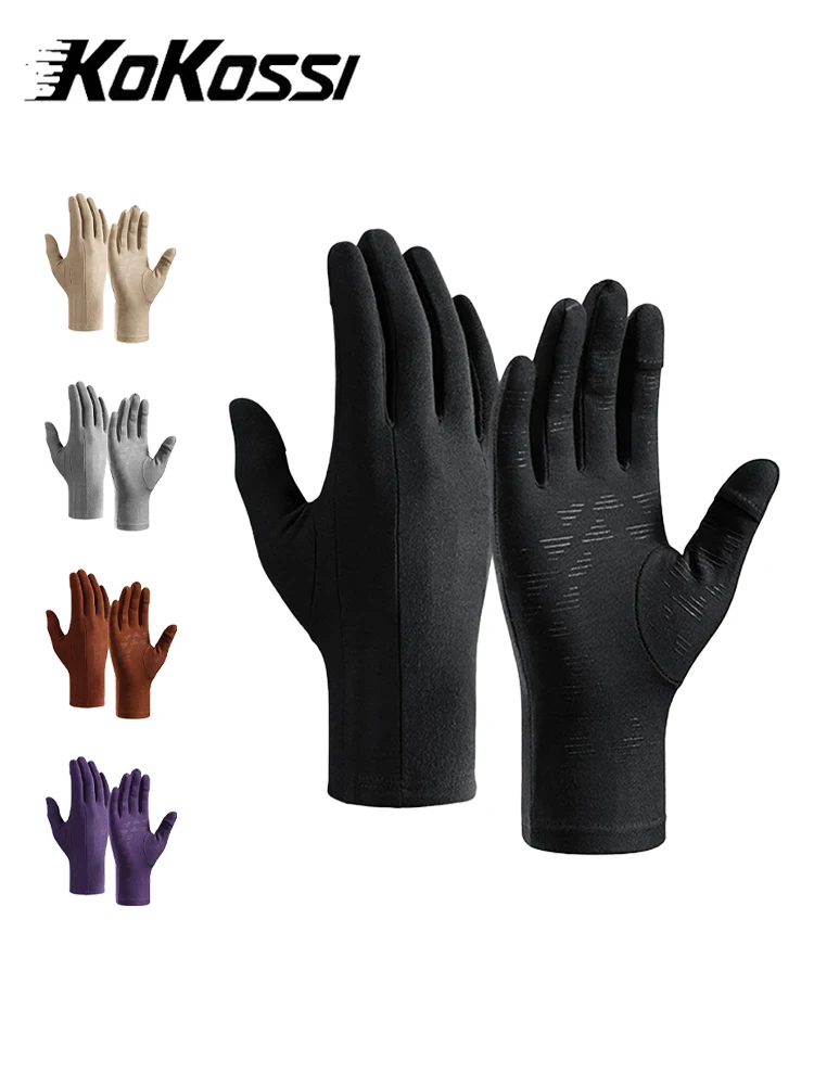 AliExpress NONE KoKossi Winter Thermal Ski Gloves Liners Non-slip Windproof Touchscreen Lightweight Winter Gloves  Flip Finger Cycling Running