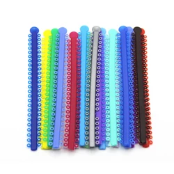 1000 Ties=20 Sticks Dental Orthodontic Elastic Ligature Ties Colorful Bands for Brackets Braces Orthodontics Treatment