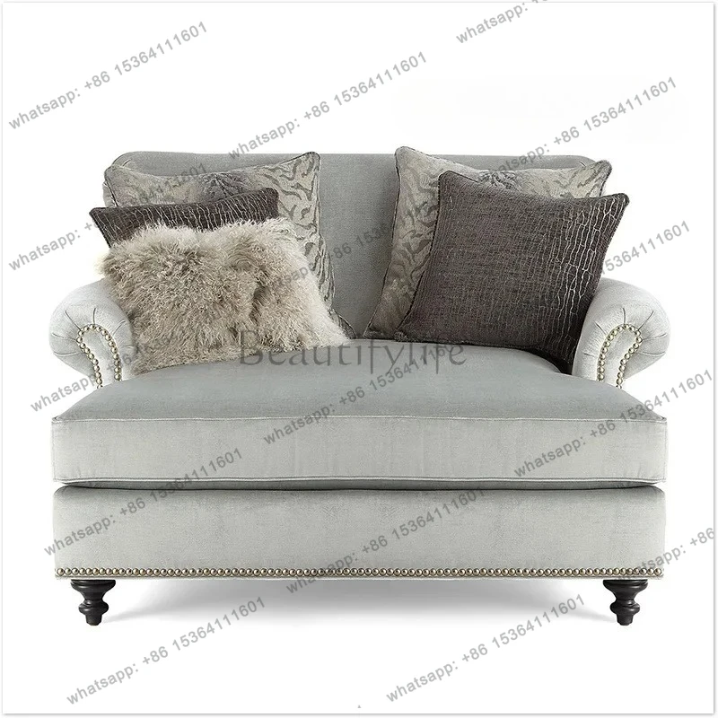 

American neoclassical single sofa chair, leisure collapse American country club bedroom furniture