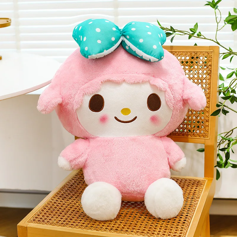 Cute My Melody Pink Lamb Plush Toy Stuffed Animal Doll for Kids Birthday Christmas Gift for Girls Cuddly Soft Playtime Companion