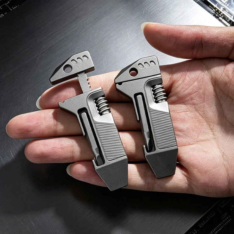 Titanium Alloy Multifunctional Movable Opening Wrench Mini Portable Edc Tool Bottle Opener Portable Equipment Key Pendant