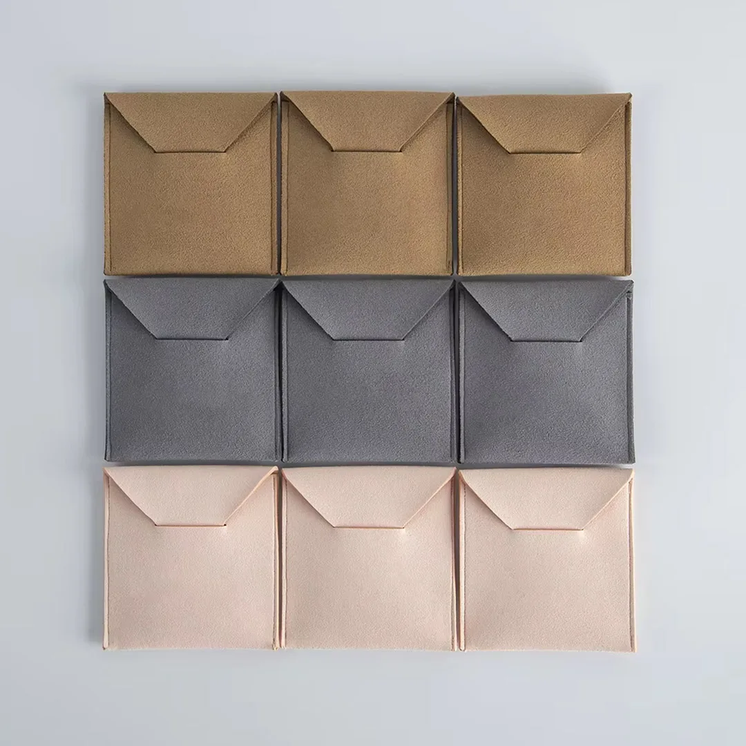 

100 шт. элегантная упаковка из микрофибры толщиной 5,5x5,5 см для серег, колец, ожерелья, органайзера, сувениров для гостей, маленькая сумка