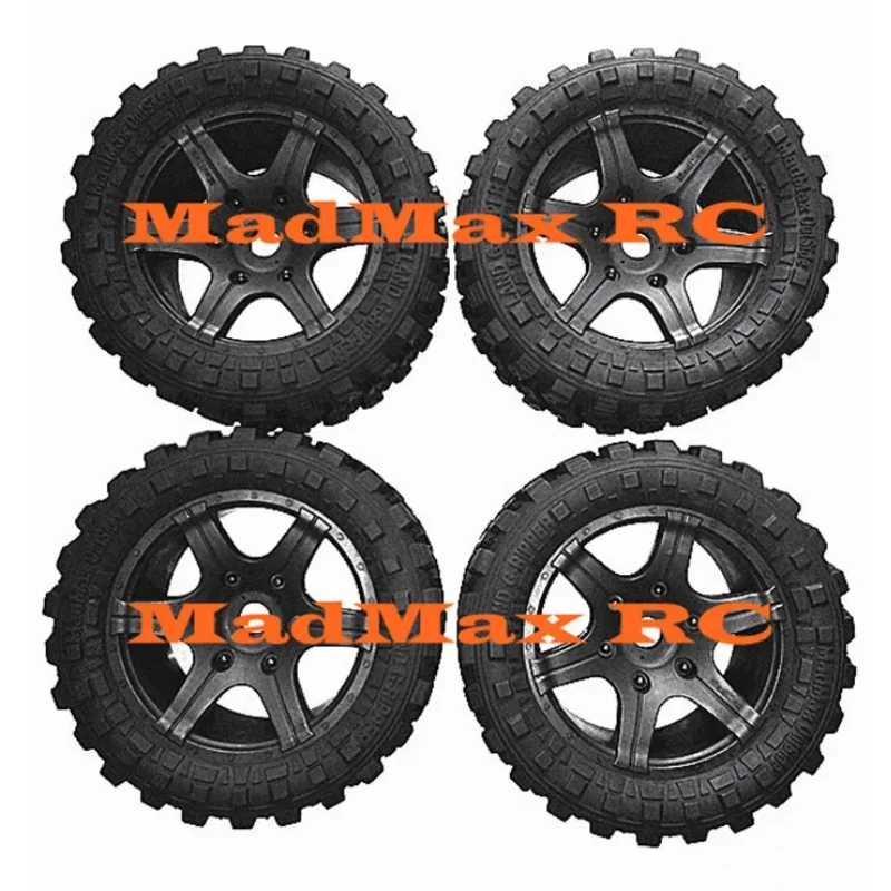 MadMax Light Weight Waterproof Grip Tire Wide Wheel Alloy Adapter Nut for 1/5 Traxxas X-maxx Monster Truck