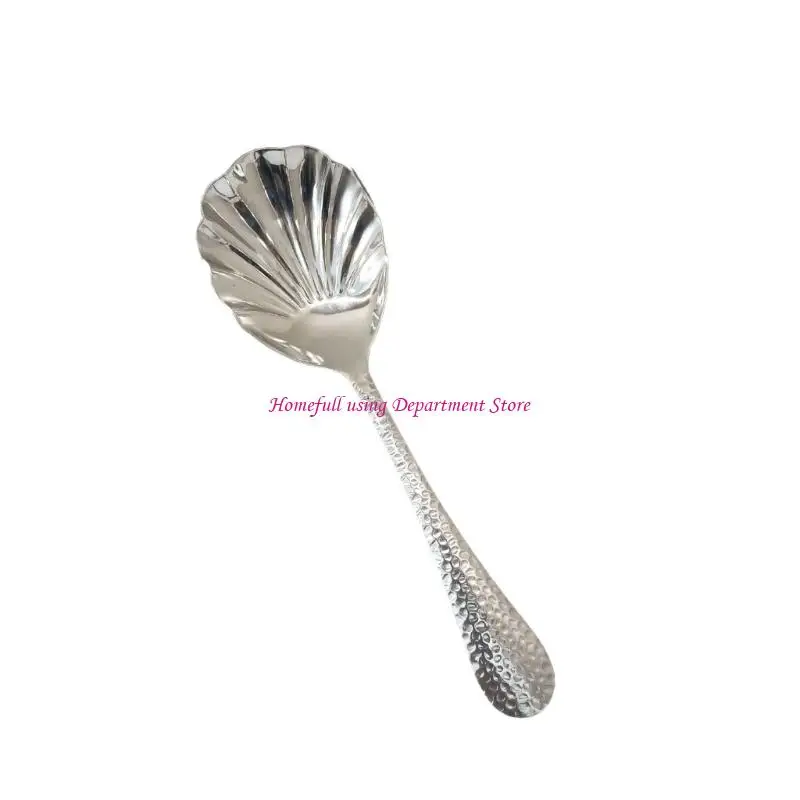 

Soup Spoons Stainless Steel Shell Head Spoon Dessert Spoons Fruit Serving Spoons